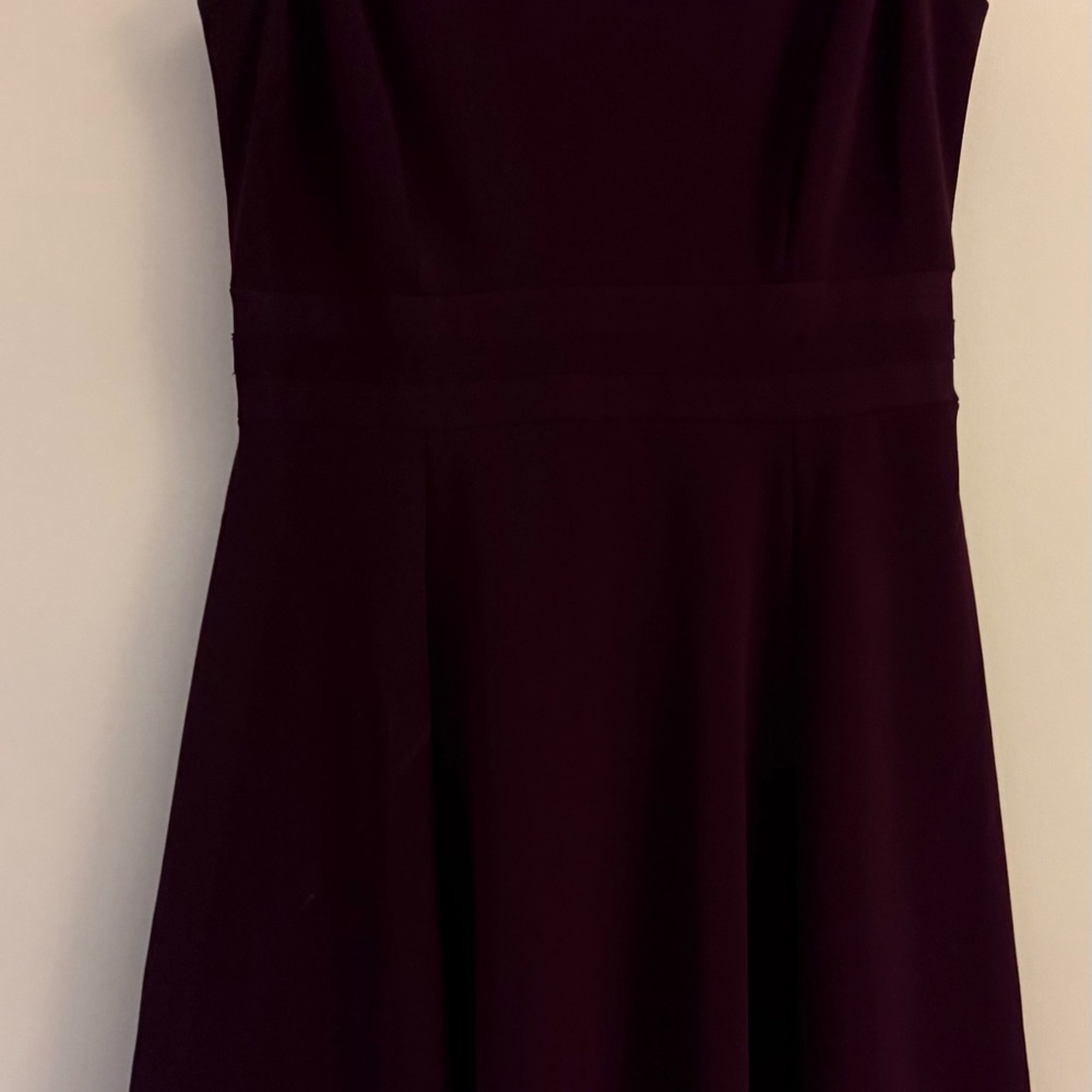 Calvin Klein Sleeveless A-Line Dress in Deep Plum